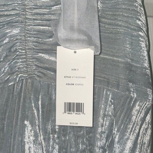 Vince Womens Size 8 Ruched Velvet Paneled Skirt - Picture 7 of 15